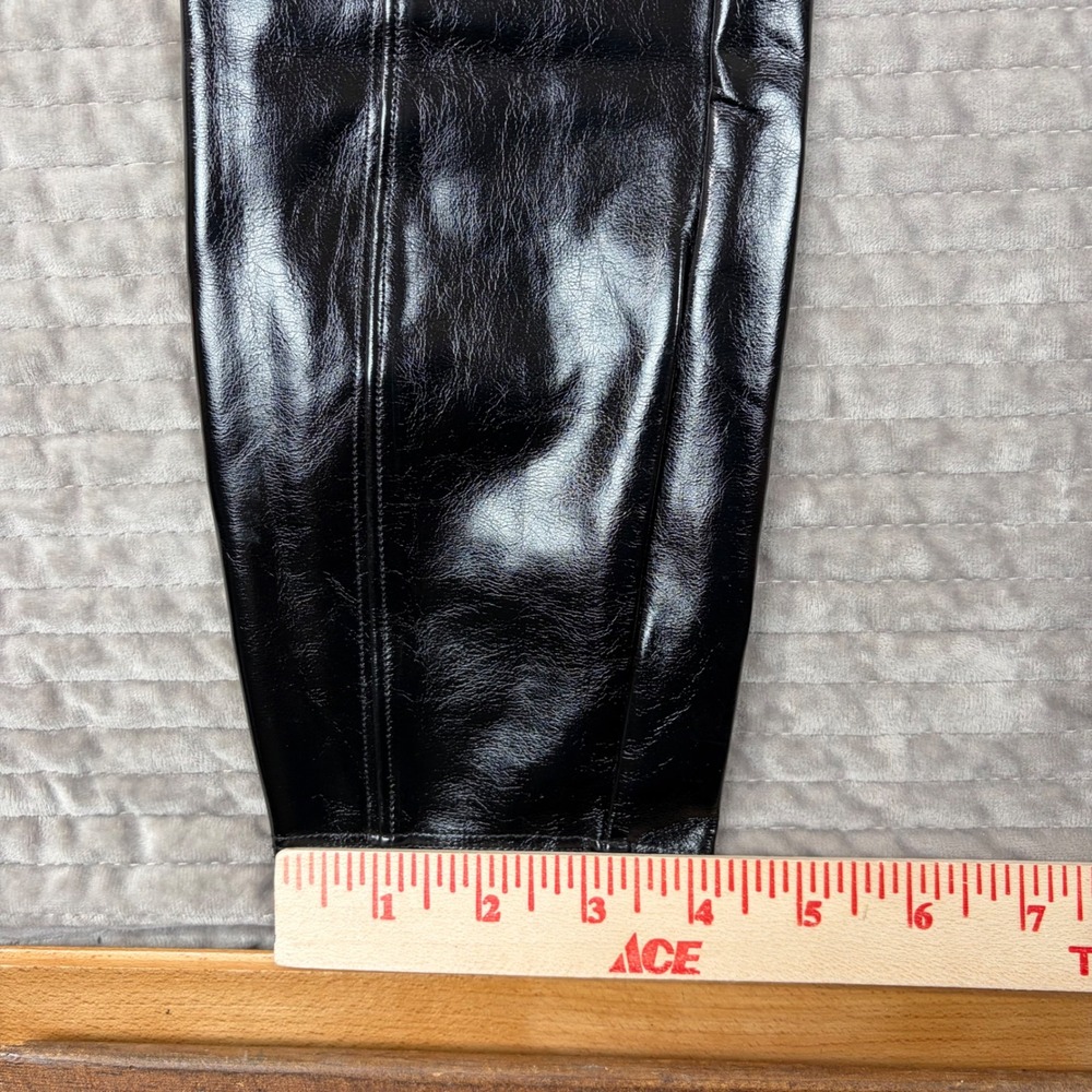 Spanx Faux Patent Leather Leggings Classic Black Petite Small 20301Q NWT - Picture 4 of 8